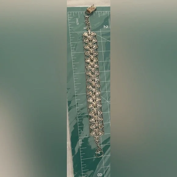 Vintage Sterling silver filagree delicate tree bracelet - Picture 7 of 7